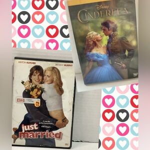 DISNEY Cinderella PG & Just Married PG-13 DVDs